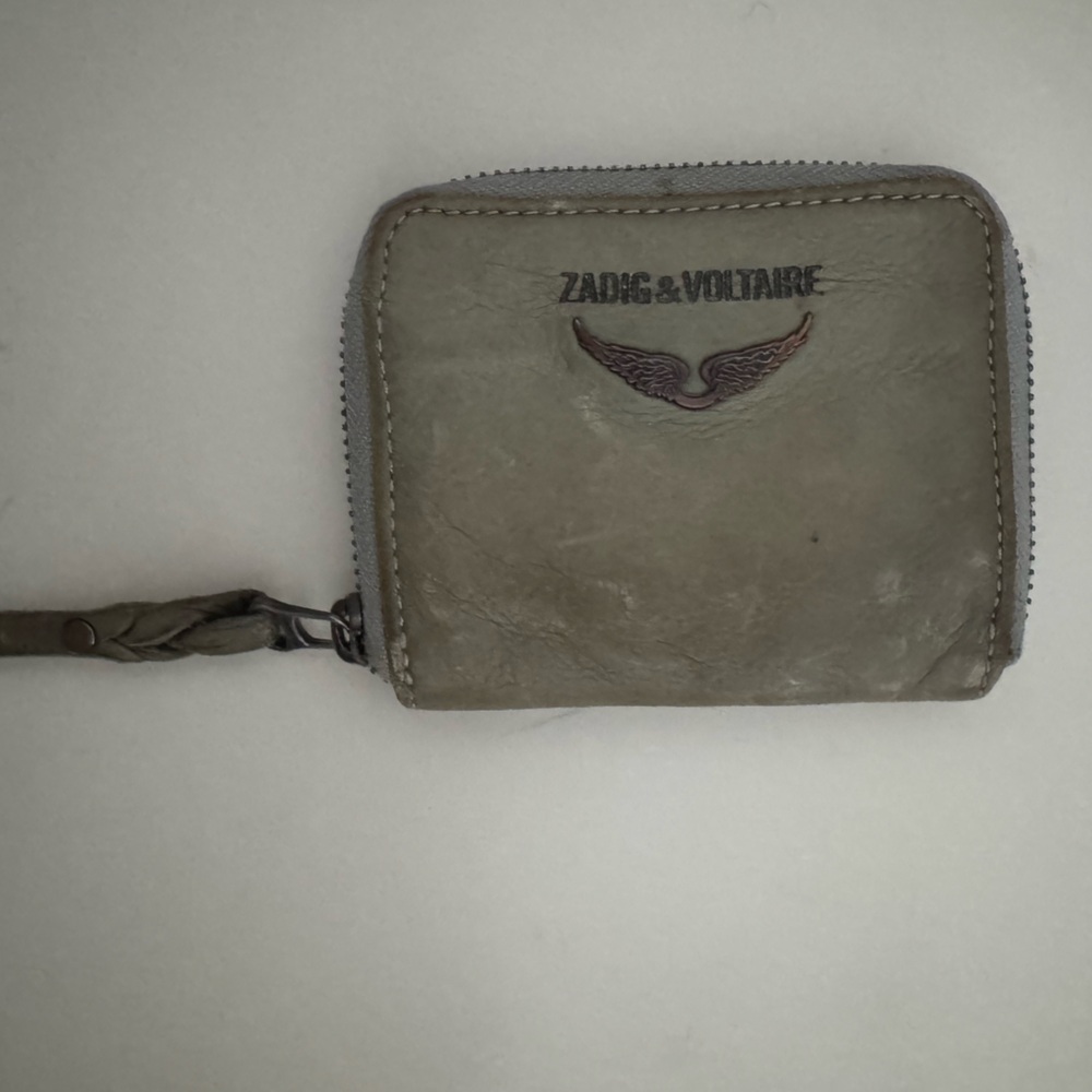 Zadig & Voltaire Taupe Coin Purse Wallet